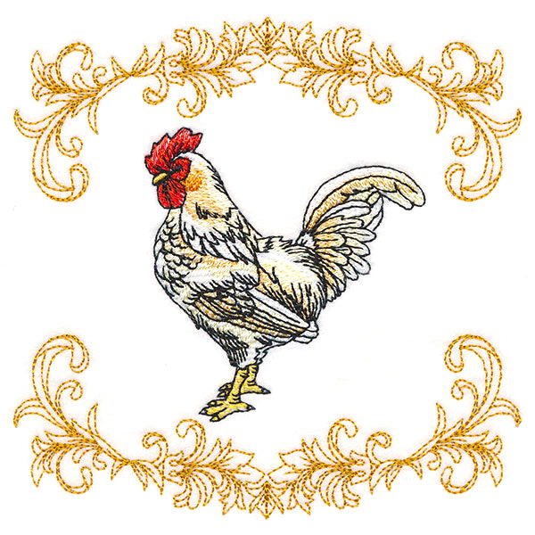 Lively Rooster in Filigree