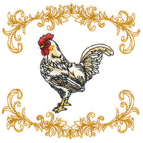 Lively Rooster in Filigree