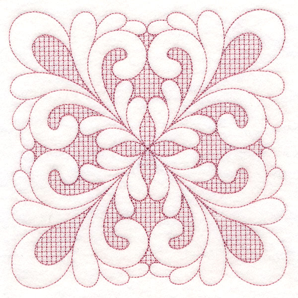 Elegant Flourishes - Pretty Square (Trapunto)