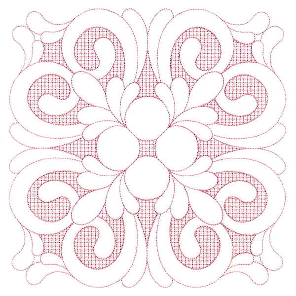 Elegant Flourishes - Beautiful Square (Trapunto)