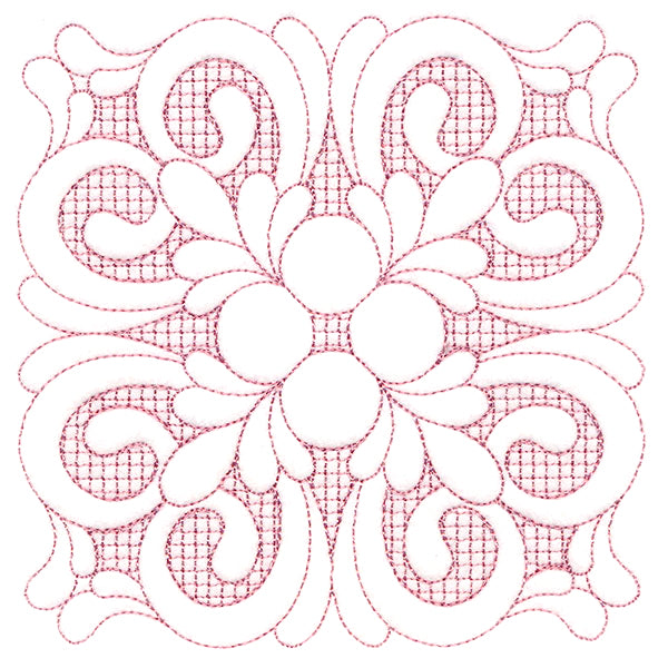 Elegant Flourishes - Beautiful Square (Trapunto)