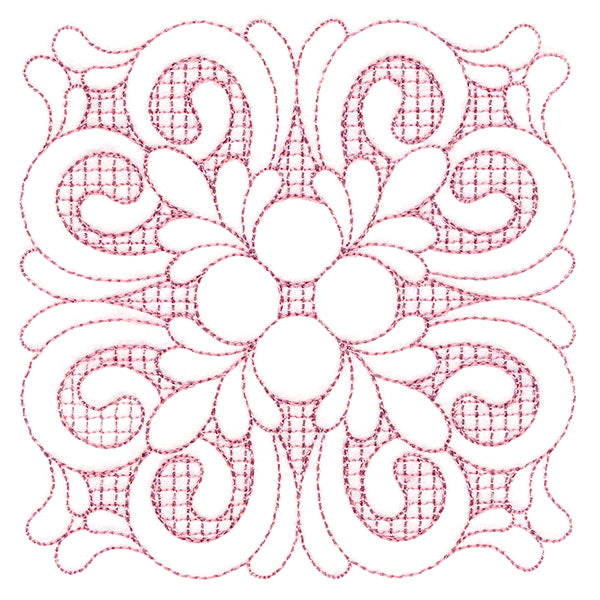 Elegant Flourishes - Beautiful Square (Trapunto)