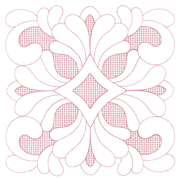 Elegant Flourishes - Delicate Square (Trapunto)