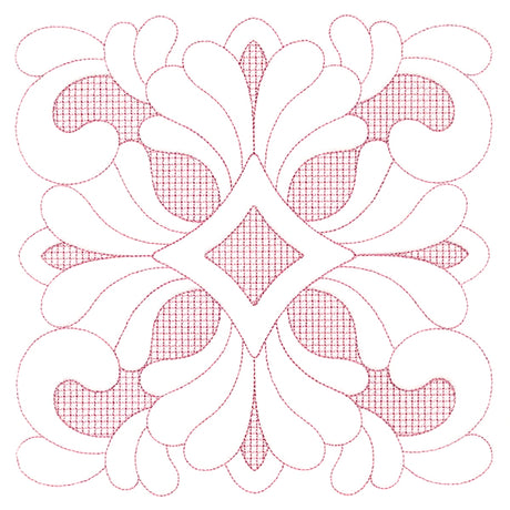 Elegant Flourishes - Delicate Square (Trapunto)
