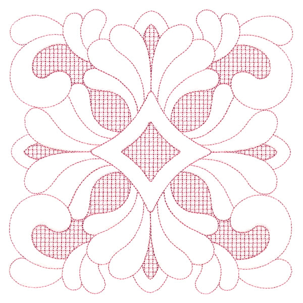 Elegant Flourishes - Delicate Square (Trapunto)