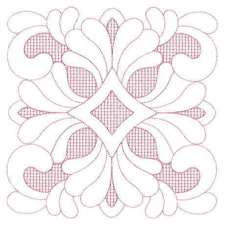 Elegant Flourishes - Delicate Square (Trapunto)