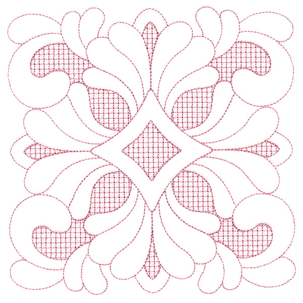Elegant Flourishes - Delicate Square (Trapunto)