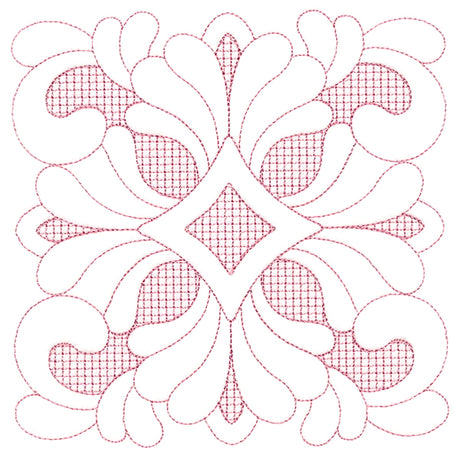 Elegant Flourishes - Delicate Square (Trapunto)