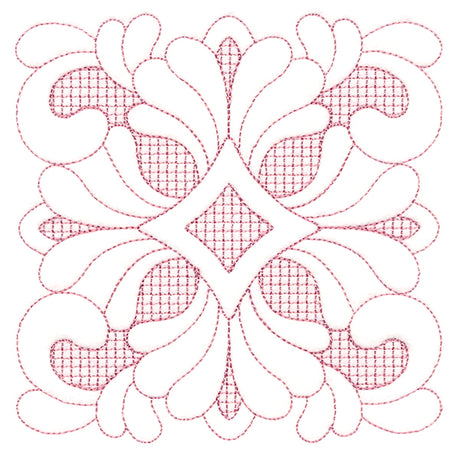 Elegant Flourishes - Delicate Square (Trapunto)
