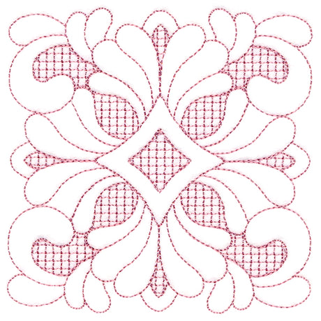 Elegant Flourishes - Delicate Square (Trapunto)