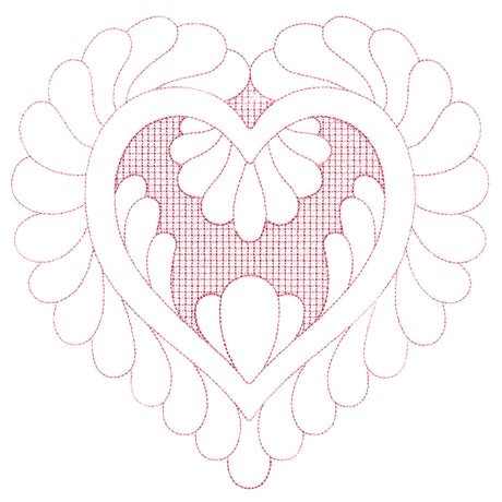 Elegant Flourishes - Lovely Heart (Trapunto)