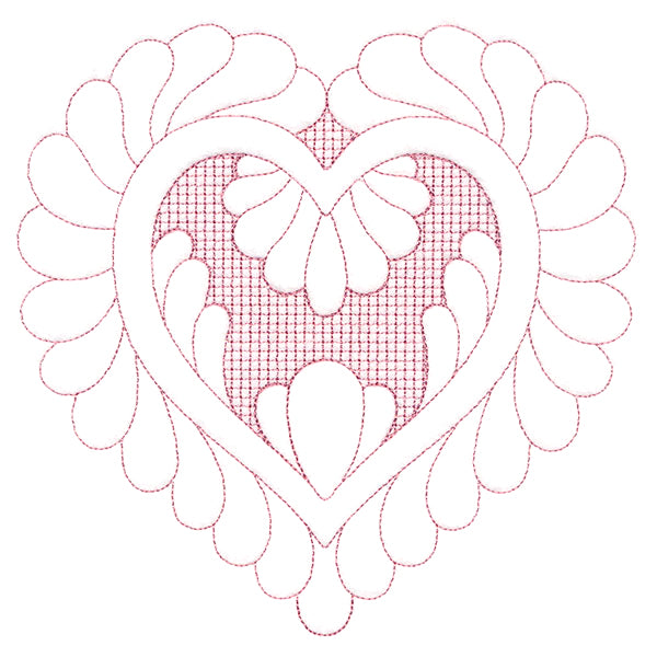 Elegant Flourishes - Lovely Heart (Trapunto)