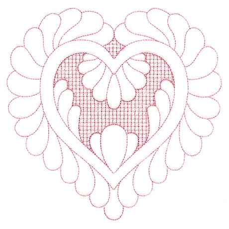 Elegant Flourishes - Lovely Heart (Trapunto)