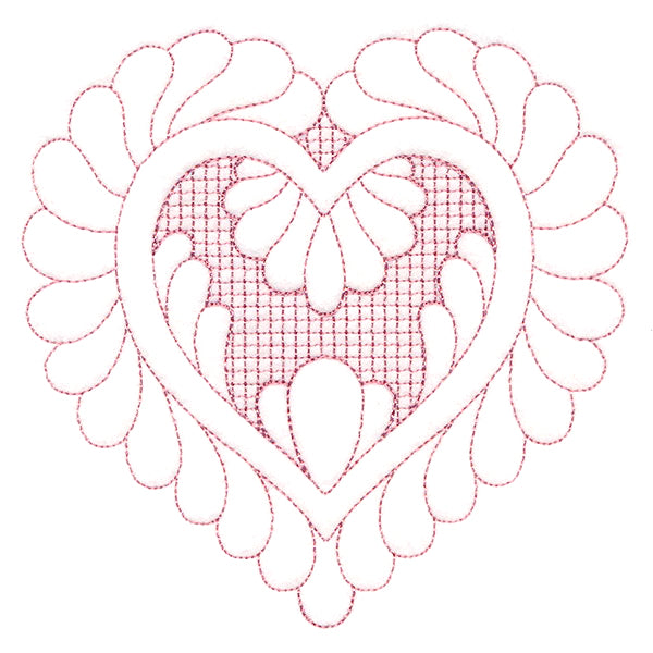 Elegant Flourishes - Lovely Heart (Trapunto)