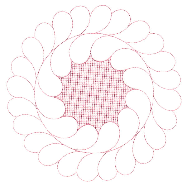 Elegant Flourishes - Dainty Circle (Trapunto)