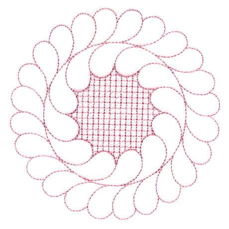 Elegant Flourishes - Dainty Circle (Trapunto)