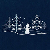 Winter Snowman Scene Border