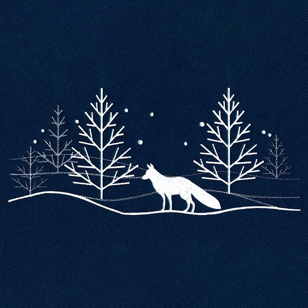 Frosty Fox Scene Border