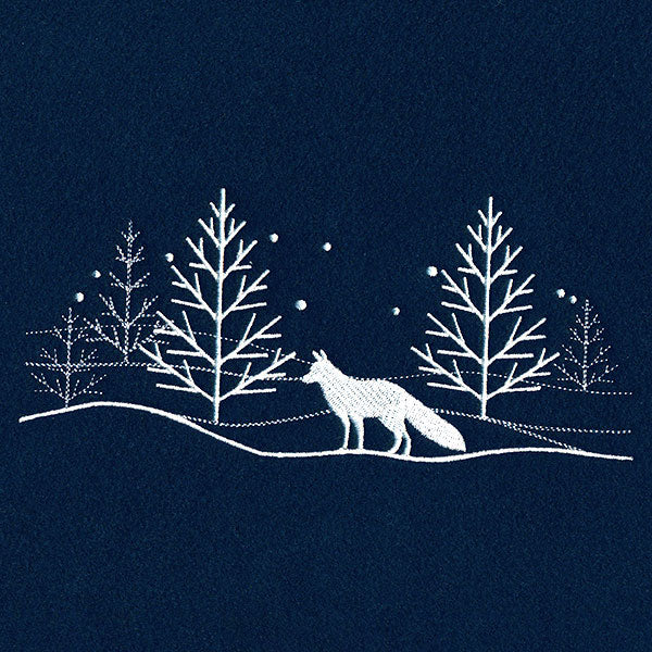 Frosty Fox Scene Border