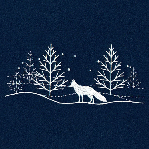 Frosty Fox Scene Border