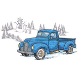 Classic Winter Retro Truck
