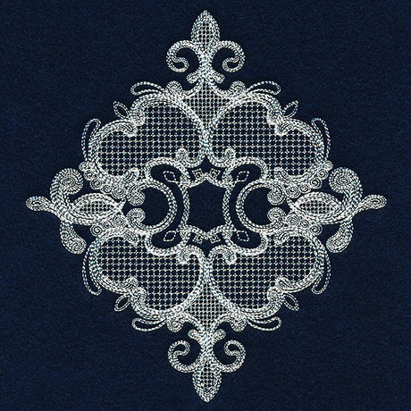 Elegant Swirls Feature (Whitework)