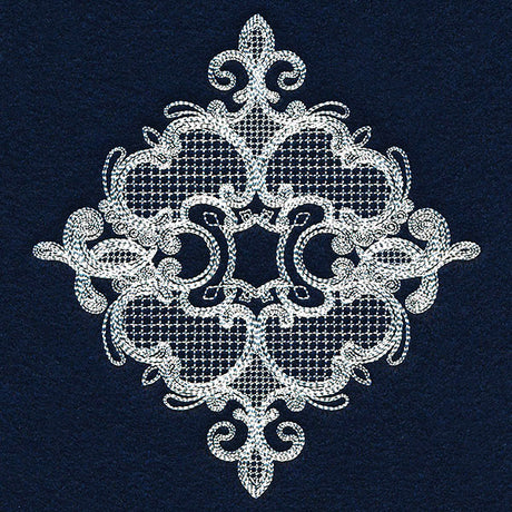 Elegant Swirls Feature (Whitework)