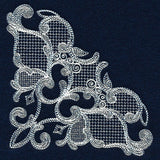 Elegant Swirls Corner (Whitework)