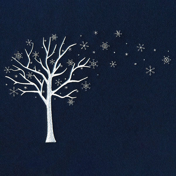 Snowy Winter Tree (Whitework)