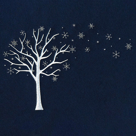 Snowy Winter Tree (Whitework)
