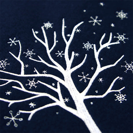 Snowy Winter Tree (Whitework)