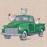 Country Chickens Retro Truck