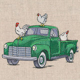 Country Chickens Retro Truck
