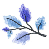 Frosty Winter Leaves Accent