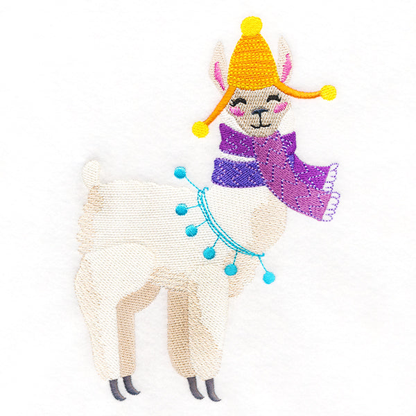 Cozy Winter Llama