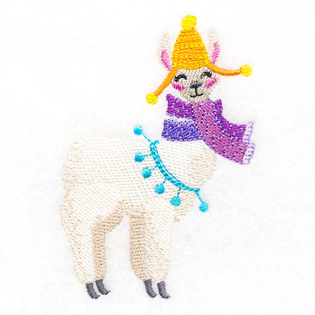 Cozy Winter Llama