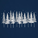 Midnight Snowy Forest Border