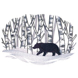 Wintry Birch Bear Scene
