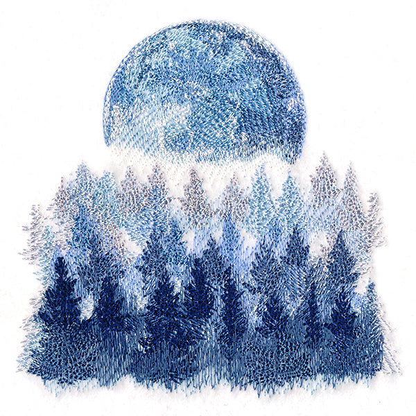 Misty Moonlit Forest