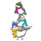 Bundled-Up Bird Stack