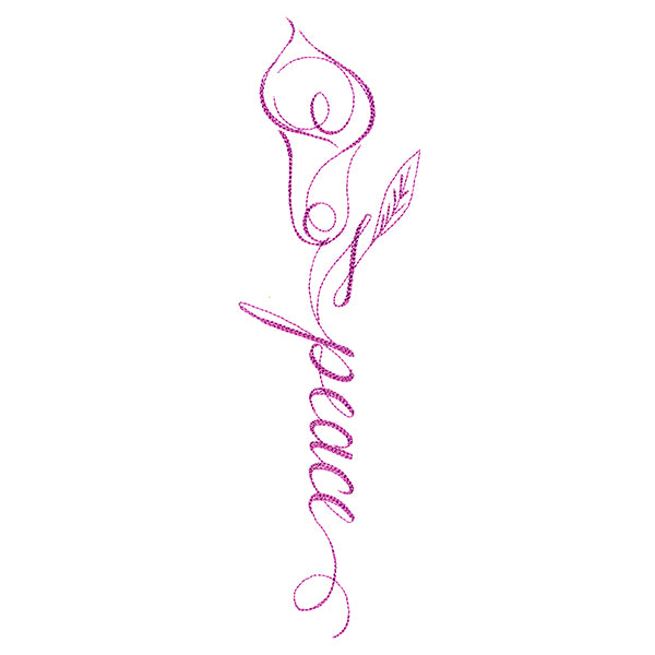 Calligraphy in Bloom - Peace