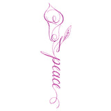 Calligraphy in Bloom - Peace