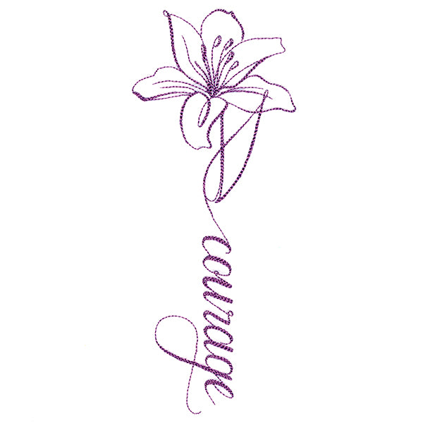 Calligraphy in Bloom - Courage