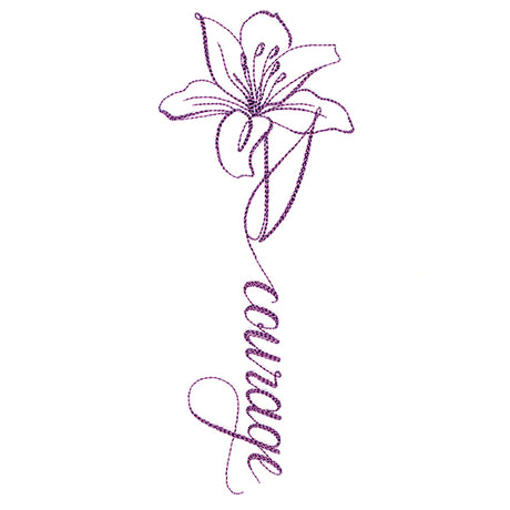Calligraphy in Bloom - Courage