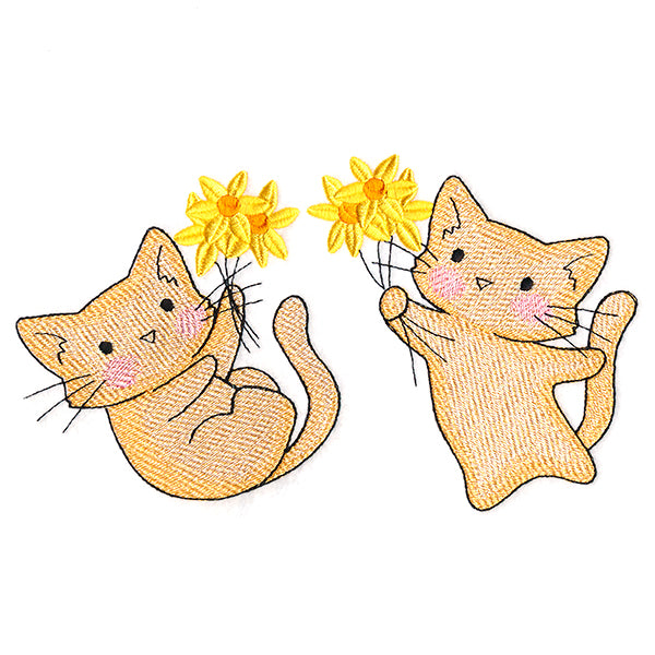 Joyful Daffodil Kitties