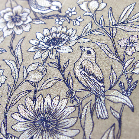 Birds and Blooms Tapestry Square