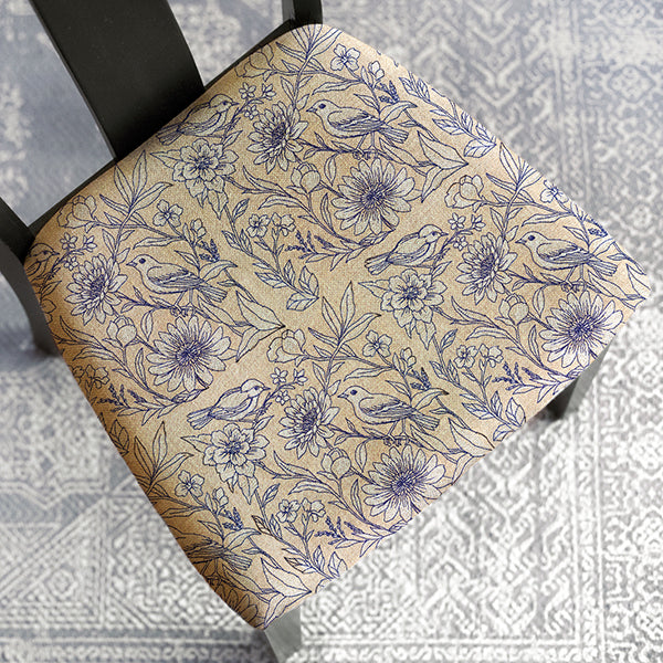 Birds and Blooms Tapestry Square