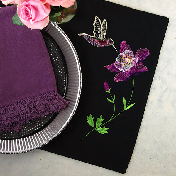 Springtime Treasures - Columbine and Hummingbird