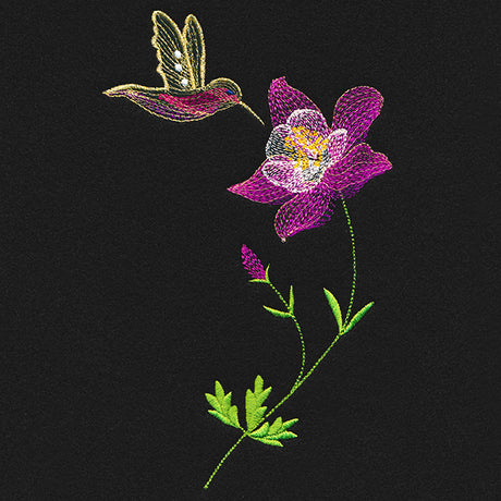 Springtime Treasures - Columbine and Hummingbird
