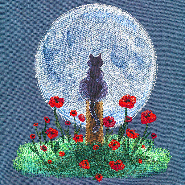 Enchanting Moonlit Kitty